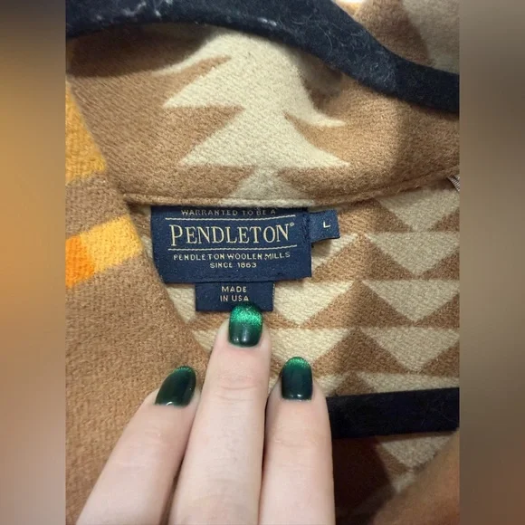 Pendleton Tan Harding Archive Blanket Coat in size Large - Picture 8 of 12